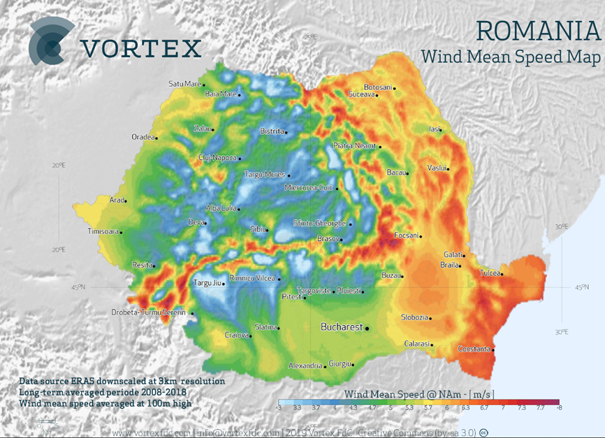 ofer superficie pentru parc eolian